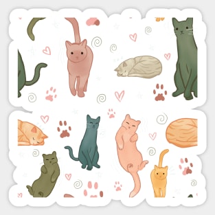 doodle kitty pattern! Sticker